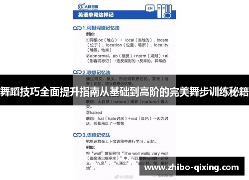 舞蹈技巧全面提升指南从基础到高阶的完美舞步训练秘籍